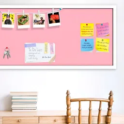 ArtzFolio Pink Family Light Printed Wooden Bulletin Board With Sticky Notes-image-6