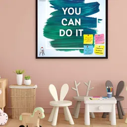 ArtzFolio Brown & Black Printed Wooden Bulletin Board & Sticky Notes Wall Hangings Decor-image-2