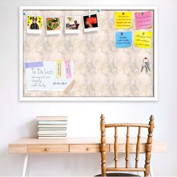 ArtzFolio White & Pink Printed Wood Bulletin Board With Sticky Notes-image-63