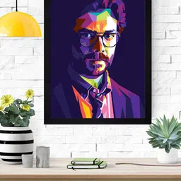 Gallery99 Multi The Professor In Money Heist Texture Paper Framed Wall Art-image-9