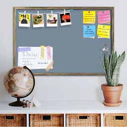 ArtzFolio Grey Wooden Bulletin Board With Sticky Note Wall Hanging Decor-image-81