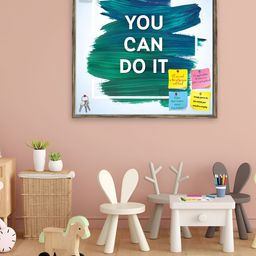ArtzFolio Blue & White Printed Wooden Bulletin Board With Sticky Notes Wall Hanging Decor-16