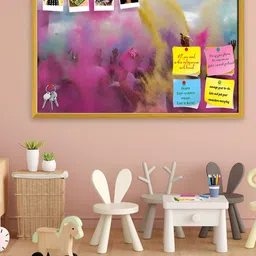 ArtzFolio Pin Printed Wood Bulletin Board With Sticky Notes-57
