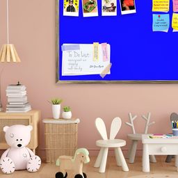 ArtzFolio Brown & Blue Printed Wooden Bulletin Board Wall Decor-30