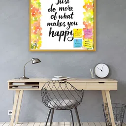 ArtzFolio Golden Just Do More Of What Makes You Happy Printed Wooden Bulletin Board-29