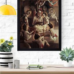 Gallery99 Bal Krishna Circle Texture Paper Framed Wall Art-image-10