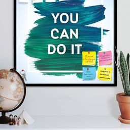 ArtzFolio Green & Black Printed Wooden Bulletin Board With Sticky Note Wall Hangings Decor-26