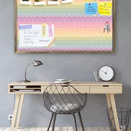 ArtzFolio Wavey Printed Wooden Bulletin Board With Sticky Notes-image-26