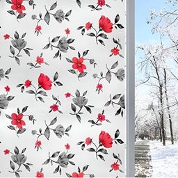 Jaamso Royals White & Red Printed Self-Adhesive Waterproof Window Sticker-57