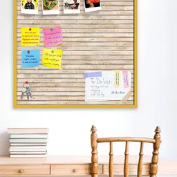 ArtzFolio Beige Texture Printed Wooden Bulletin Board With Sticky Note Wall Hanging Decor-image-26