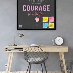 ArtzFolio White Motivational Quotes Art D7 Printed Wooden Bulletin Board With Sticky Notes-image-27