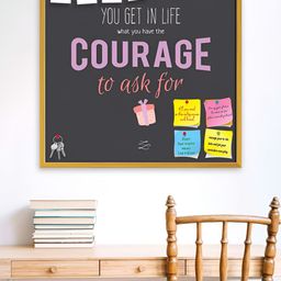 ArtzFolio Purple & Black Motivational Quote Printed Wooden Bulletin Board-image-95
