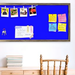 ArtzFolio Blue Wooden Bulletin Board With Sticky Notes-15