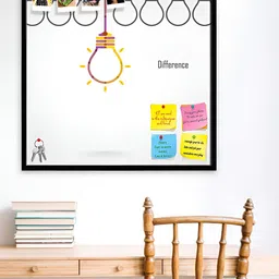 ArtzFolio Black Creative Light Bulb Printed Wooden Bulletin Board With Sticky Notes-image-68