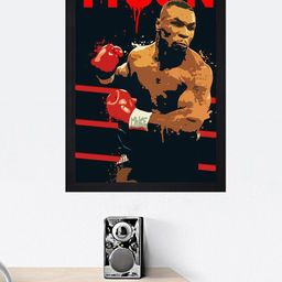 Gallery99 Mike Tyson Texture Paper Framed Wall Art-49