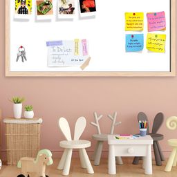 ArtzFolio Brown & White Wooden Bulletin Board Wall Decor-image-81