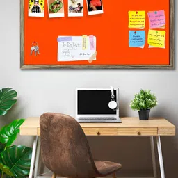 ArtzFolio Brown & Orange Wooden Bulletin Board Wall Decor-30