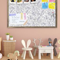 ArtzFolio Brown Bright Monochrome Printed Wooden Bulletin Board With Sticky Notes-12