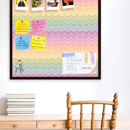 ArtzFolio Pink & Green Printed Wooden Bulletin Board With Sticky Note Wall Hanging Decor-image-68