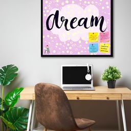 ArtzFolio Black Dream Printed Wooden Bulletin Board With Sticky Notes & Push Pin-15