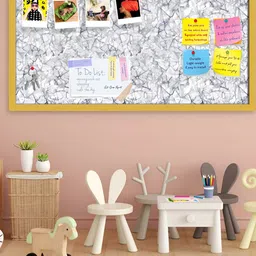 ArtzFolio Grey & White Printed Wooden Bulletin Board With Sticky Notes Wall Hangings Decor-image-50