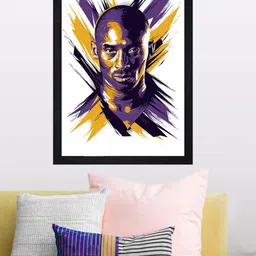 Gallery99 Kobe Bryant Texture Paper Framed Wall Art-12