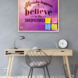 ArtzFolio Purple & Brown Typography Printed Wooden Bulletin Board-36