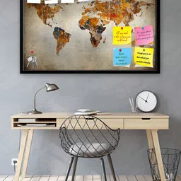 ArtzFolio Black & Yellow Wooden Bulletin Board With Sticky Notes Wall Hangings Decor-image-58