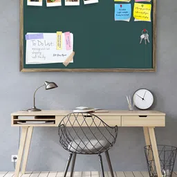 ArtzFolio Greys Family Dark Slate Coloured Printed Wooden Bulletin Board With Sticky Notes-53