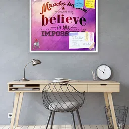 ArtzFolio White & Purple Wooden Bulletin Board with Sticky Notes Wall Hanging Decor-image-97