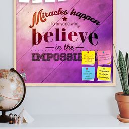 ArtzFolio Camel Brown & Purple Printed Wooden Bulletin Board Wall Decor-picture-10