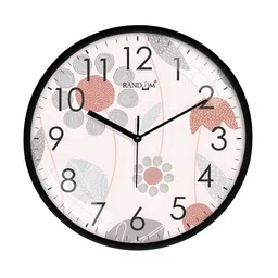RANDOM Black & Grey Printed Dial Wall Clock-51