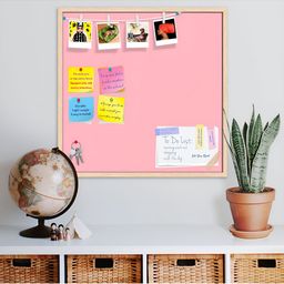 ArtzFolio Gold Toned & Pink Wooden Bulletin Board-image-48