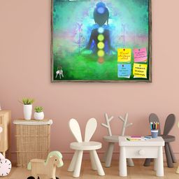 ArtzFolio Brown & Green Printed Wood Bulletin Boards With Sticky Notes Wall Hanging Decor-49