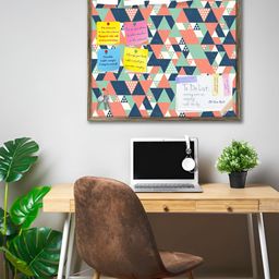 ArtzFolio Brown Printed Wooden Bulletin Board With Sticky Notes Wall Hanging Decor-46