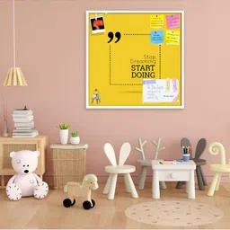 ArtzFolio Brown Stop Dreaming Start Doing Printed Wooden Bulletin Board With Sticky Notes-image-65