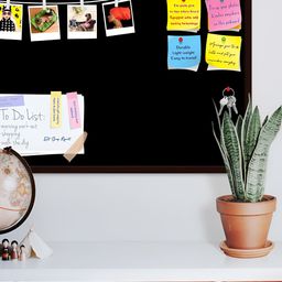 ArtzFolio Black Printed Wooden Bulletin Board With Sticky Notes-2