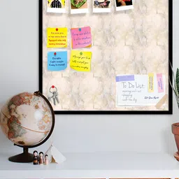 ArtzFolio Pink & Black Wooden Bulletin Board With Push Pin & Sticky Notes-image-74