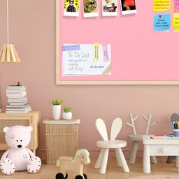 ArtzFolio Brown & Pink Wood Bulletin Board Wall Decor-32