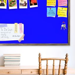 ArtzFolio Copper Toned & Blue Wooden Bulletin Board With Sticky Notes Wall Hanging Decor-34
