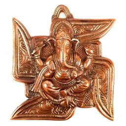 apka mart Copper Coloured Lord Ganesh Wall Hanging-20