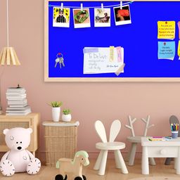 ArtzFolio Brown & Blue Wooden Bulletin Board Wall Decor-50