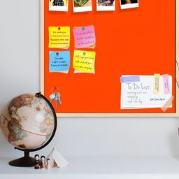 ArtzFolio Camel Brown Wooden Bulletin Board With Sticky Notes-97