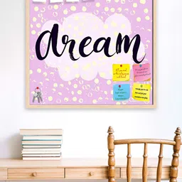 ArtzFolio Brown & Pink Typography Printed Wooden Bulletin Board-6
