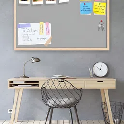 ArtzFolio Brown & Grey Wooden Bulletin Board-47