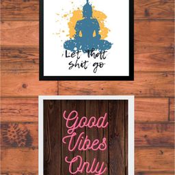 Gathari Set Of 2 Multicolored Wooden Framed Wall Arts-10
