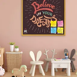 ArtzFolio Yellow Printed Wooden Bulletin Board With Sticky Notes Wall Hanging Decor-11