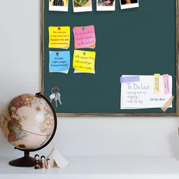 ArtzFolio Greys Family Dark Slate Coloured Wooden Bulletin Board With Push Pin-47