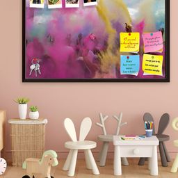 ArtzFolio Brown & Purple Holi Festival Printed Bulletin Board Wall Hanging Decor-27