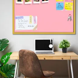 ArtzFolio Pink Wooden Bulletin Board With Sticky Notes-image-59